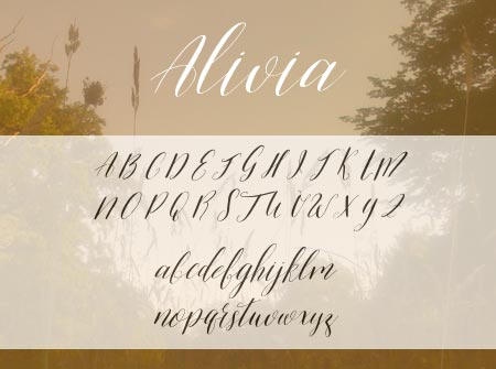 Alivia free font Schreibschrift