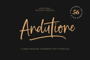 Andutione: Kostenloser Schreibschrift-Font